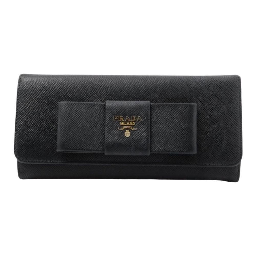 PRADA SAFFIANO BOW LONG WALLET ✨ GOOD CONDITION✨
